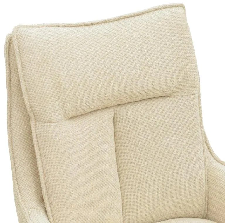 Καρέκλα Konelian Περιστρεφόμενη σε Μπεζ ύφασμα με Μαύρο Μεταλλικό Πόδι 54x63x88εκ. 2αδα 54x63x88 εκ.