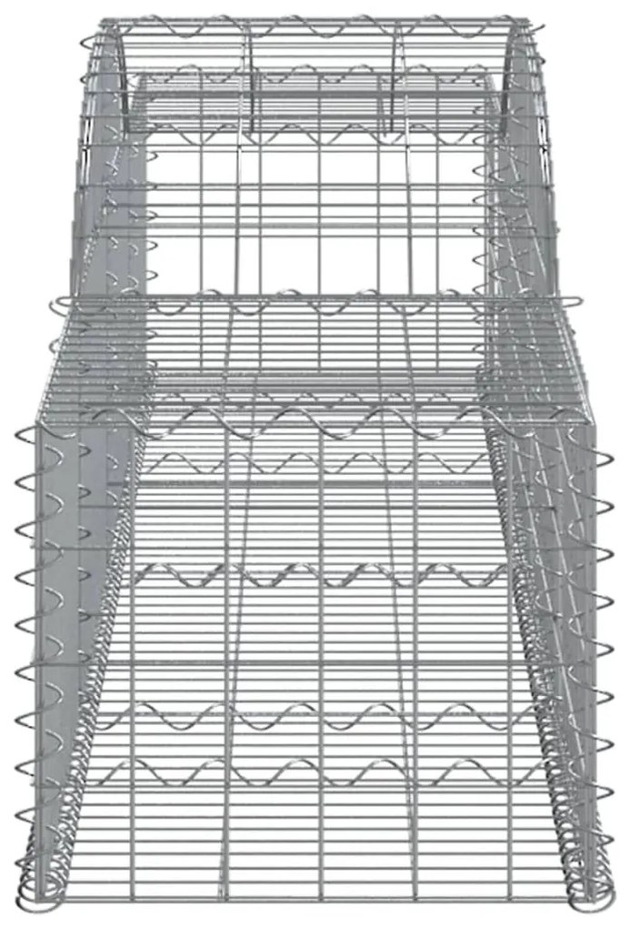 Συρματοκιβώτια Τοξωτά 20 τεμ. 300x50x40/60 εκ. Γαλβαν. Ατσάλι - Ασήμι