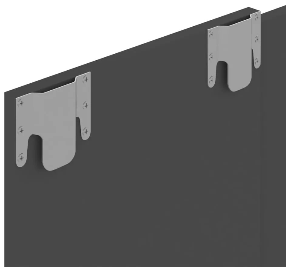 vidaXL Έπιπλο Τηλεόρασης Τοίχου Γκρι 120 x 23,5 x 90 εκ. Μοριοσανίδα