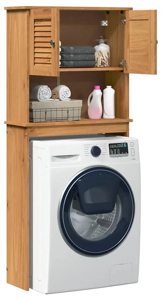 vidaXL Ντουλάπα Πλυντηρίου με ράφι VIGO καφέ μελί 72.5 x 27 x 161 εκ