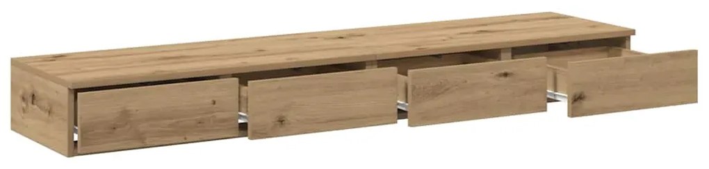 vidaXL Συρτάρια κρεβατιού με συρτάρι artisan δρυς 140 x 36.5 x 16.5 εκ
