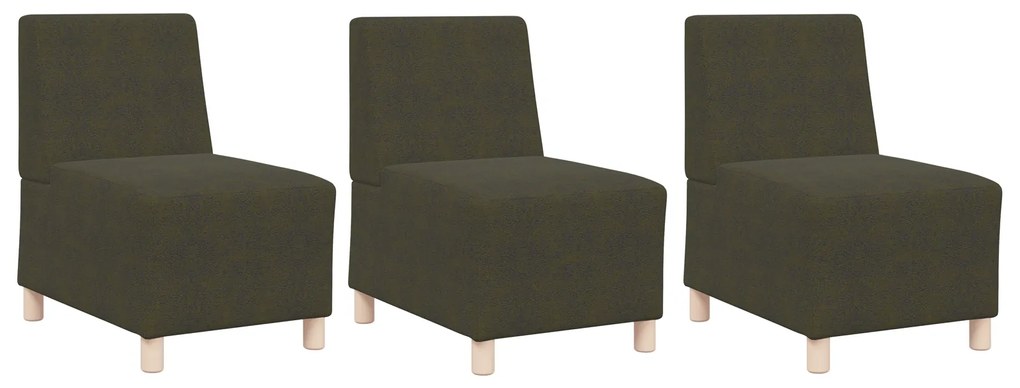 vidaXL Καθίσμα Σαλονιού 3 pcs Πράσινο 55 x 74 x 82 εκ.