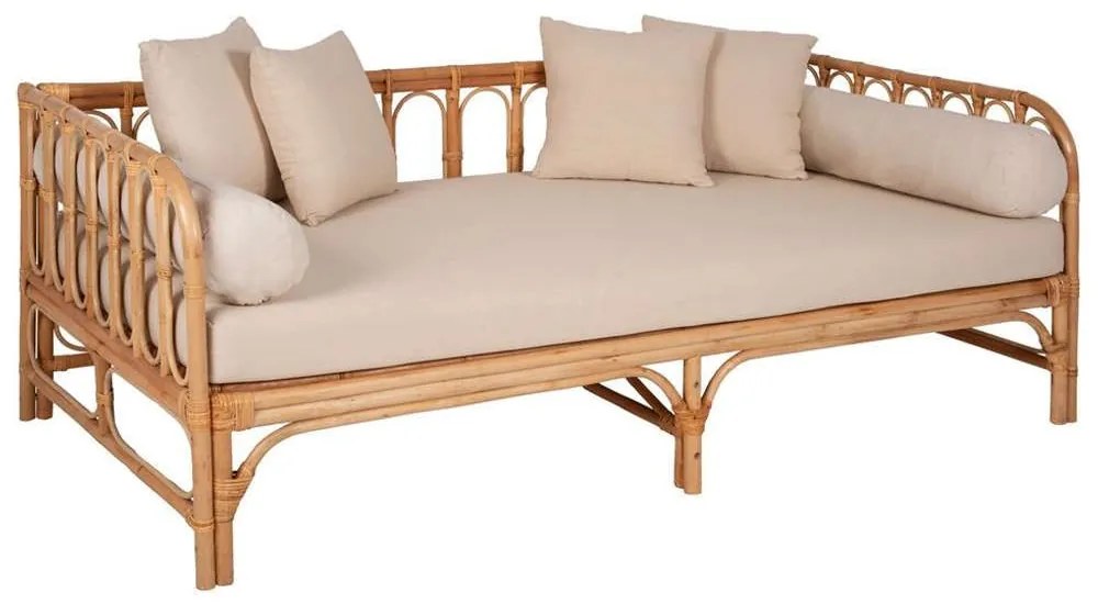 Καναπές - Κρεβάτι Lignano HM9660 200x100x75cm Με Μαξιλάρια Natural-Beige Three-Seater