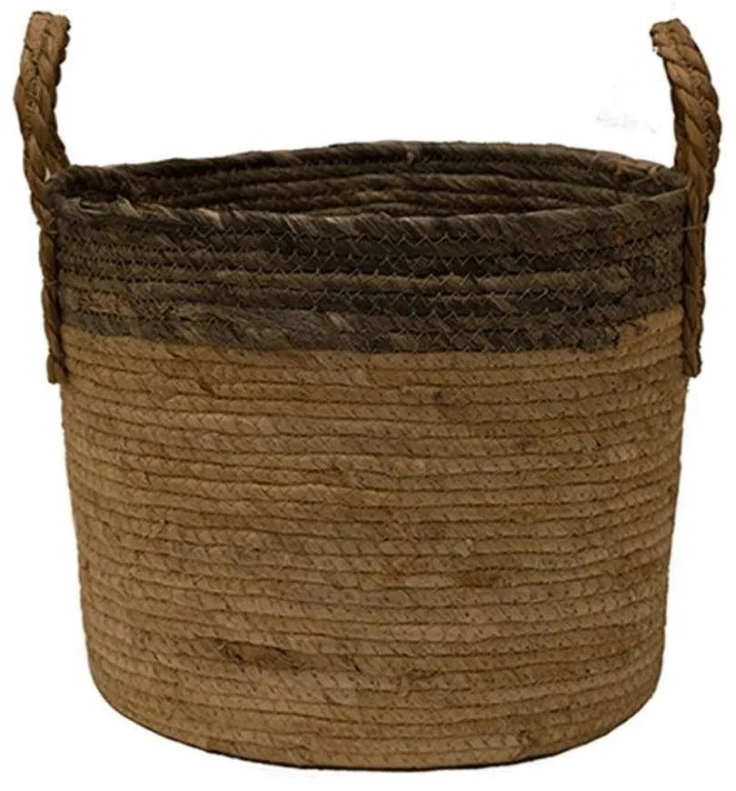 Καλάθι Ψάθινο 00.06.61102 Φ29x26cm Natural-Brown Mat