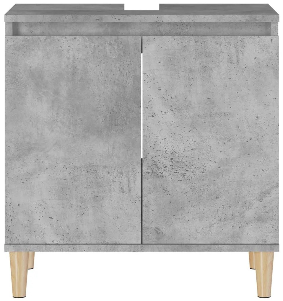 Ντουλάπι Νιπτήρα Γκρι Σκυρ. 58x33x60 εκ. Επεξεργασμένο Ξύλο - Γκρι