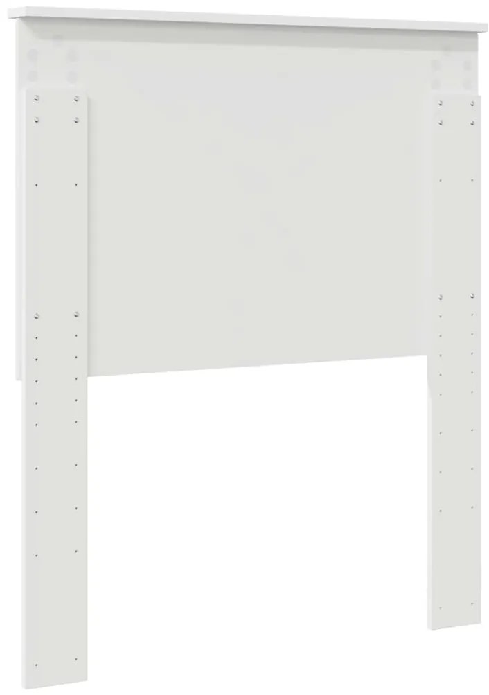 vidaXL Κεφαλάρι με κεφαλάρι Λευκό 80 cm Επεξεργασμένο ξύλο