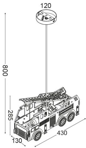 Φωτιστικό οροφής Firetruck