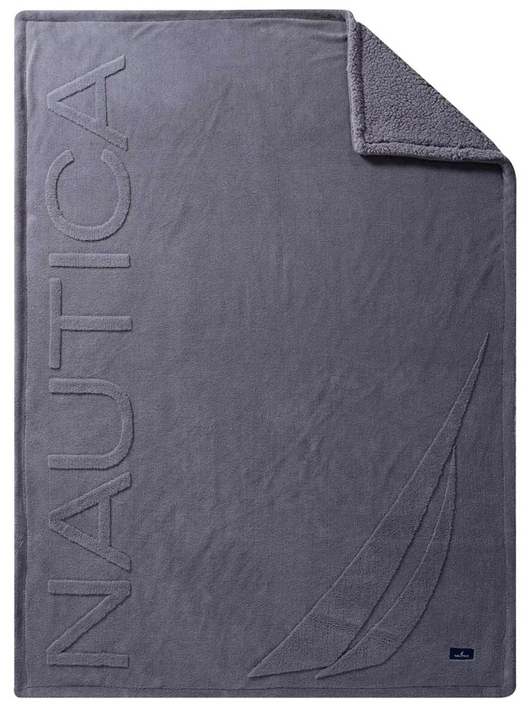 Κουβέρτα Καναπέ Fleece (130x180) Nautica By Nef-Nef Homeware Nau Coast Grey