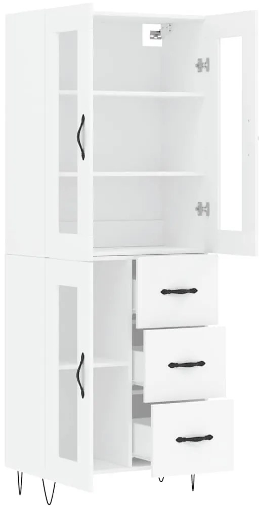 vidaXL Ντουλάπι Λευκό 69,5x34x180 εκ. από Επεξεργασμένο Ξύλο