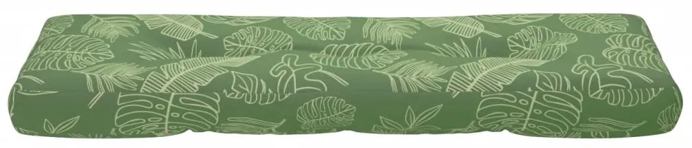 vidaXL Μαξιλάρι Παλέτας με Σχέδιο Φύλλων 120 x 40 x 12 εκ. Υφασμάτινο