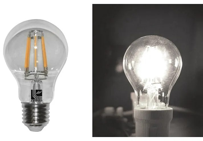 Adeleq Led Λάμπα Cog Αχλάδι Διάφανο Ε27 6W 230V Λευκό 13-272161
