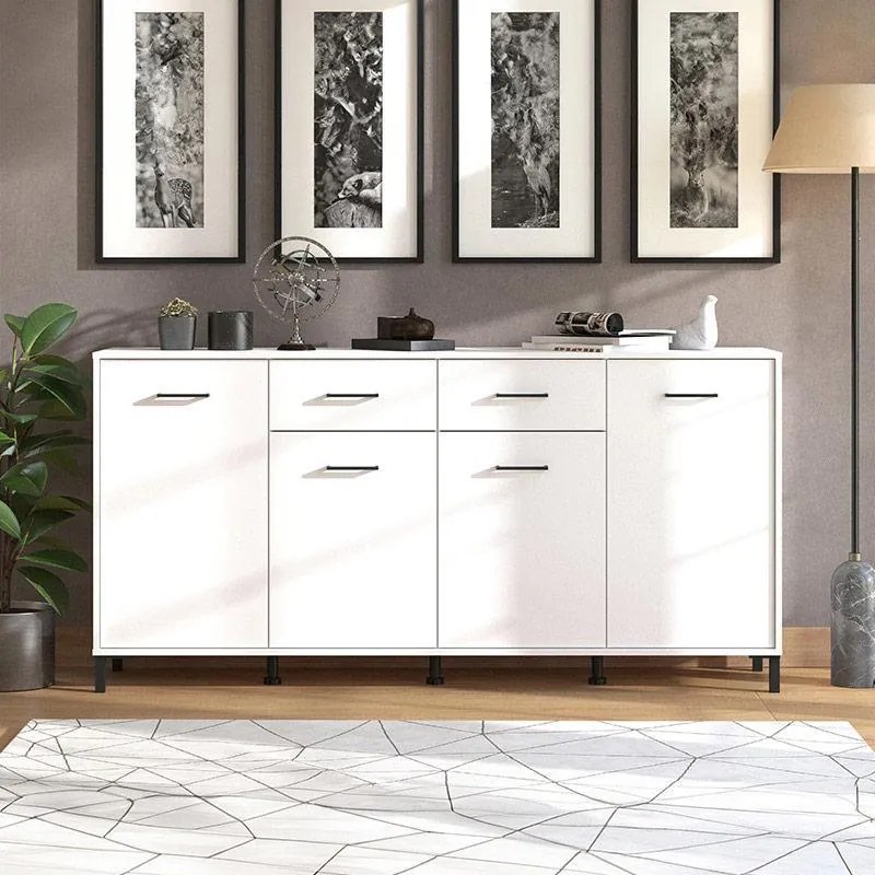 Κομότα - Μπουφές Vienne 4K2F Λευκό 183x40x90 εκ. 183x40x90 εκ.