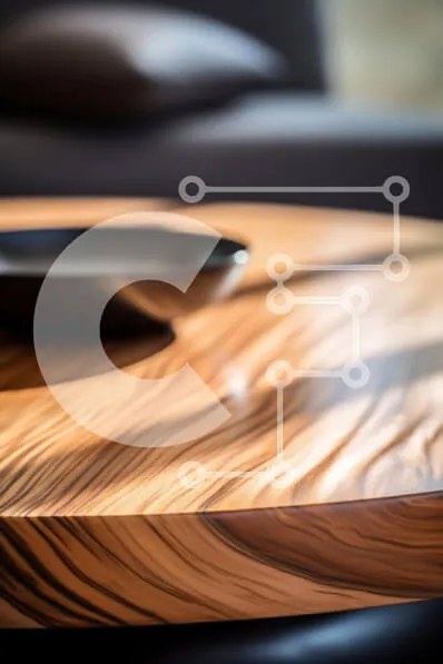 Intra Συλλεκτικό Ξύλινο Παζλ Plywood  4mm - Κομψό ξύλινο τραπέζι με μαύρο μπολ σε άνετο σαλόνι Σε Ξύλινο Κουτί - Διαστάσεις Puzzle: 10x10 cm – 25 κομμάτια