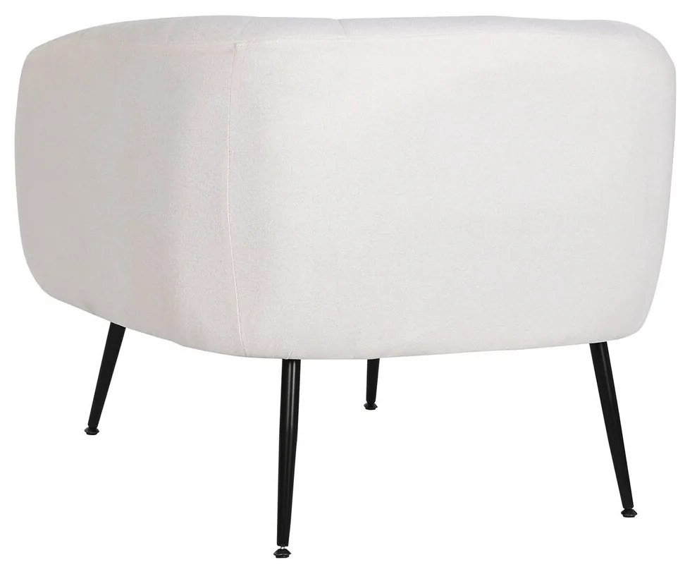 Πολυθρόνα DKD Home Decor Μαύρο Μπεζ Χρυσό Αφρός Ξύλο Μέταλλο 81 x 75 x 73 cm