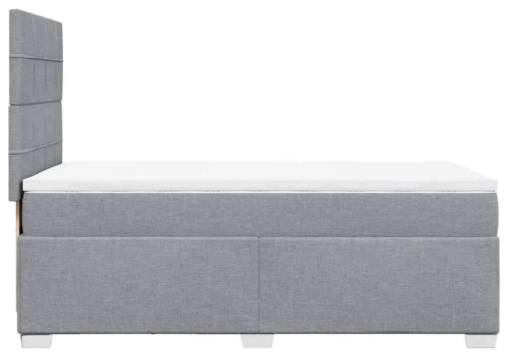 ΚΡΕΒΑΤΙ BOXSPRING ΜΕ ΣΤΡΩΜΑ ΑΝΟΙΧΤΟ ΓΚΡΙ 90X190 ΕΚ. ΥΦΑΣΜΑΤΙΝΟ 3292643