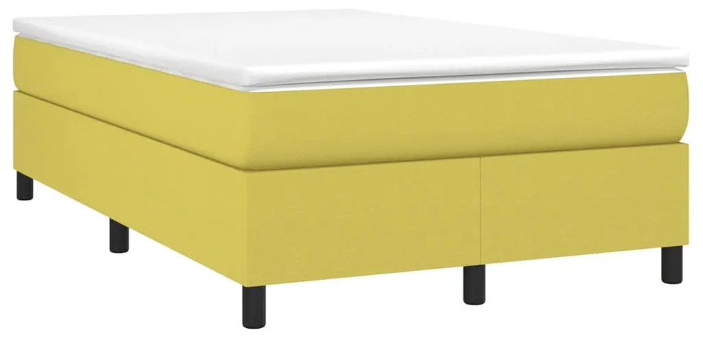 vidaXL Πλαίσιο Κρεβατιού Boxspring Πράσινο 120x200 εκ. Υφασμάτινο