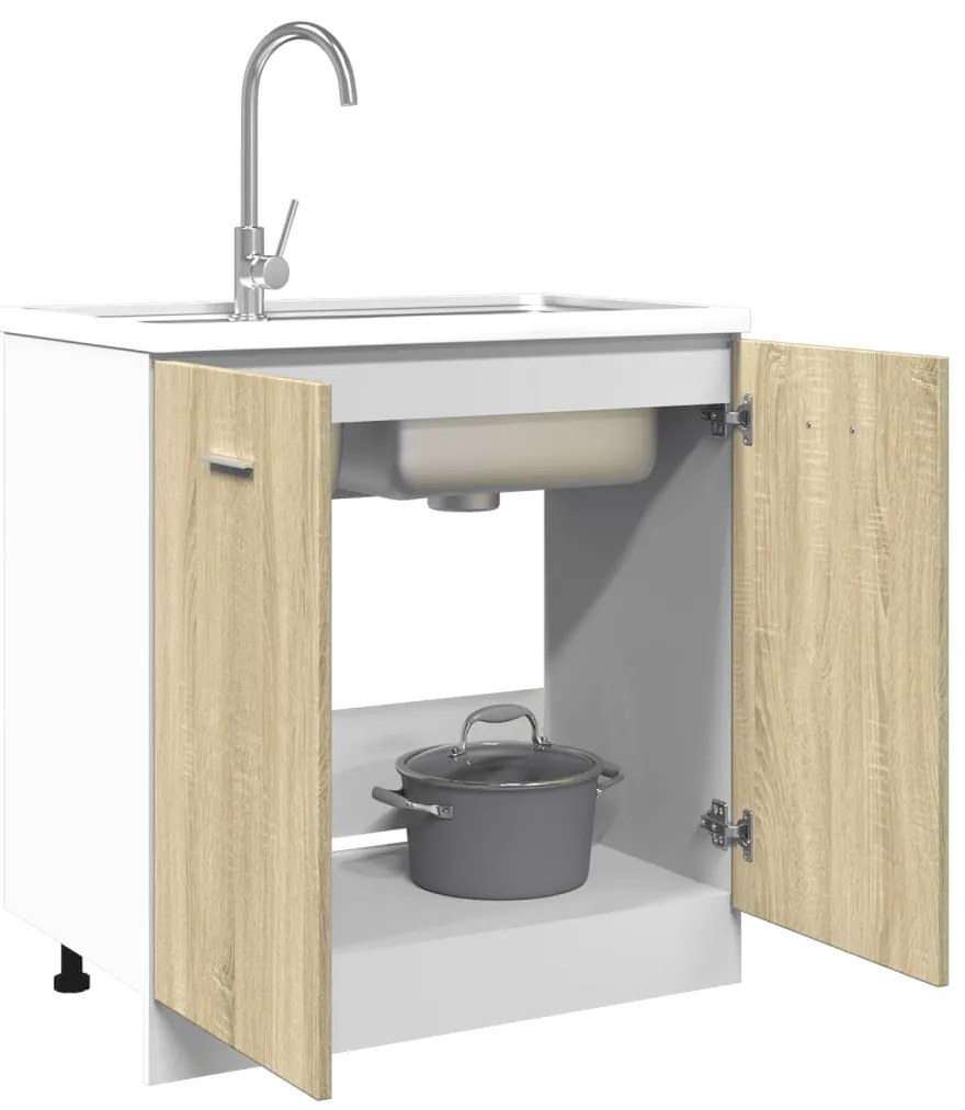 vidaXL Κάτω Ντουλάπι Lyon Sonoma Δρυς 80 x 46 x 81,5 εκ. Επεξ. Ξύλο