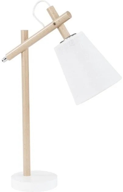 Επιτραπέζιο Φωτιστικό Vaio λευκό γκρι με ξύλο TK Lighting-667-Λευκό 667