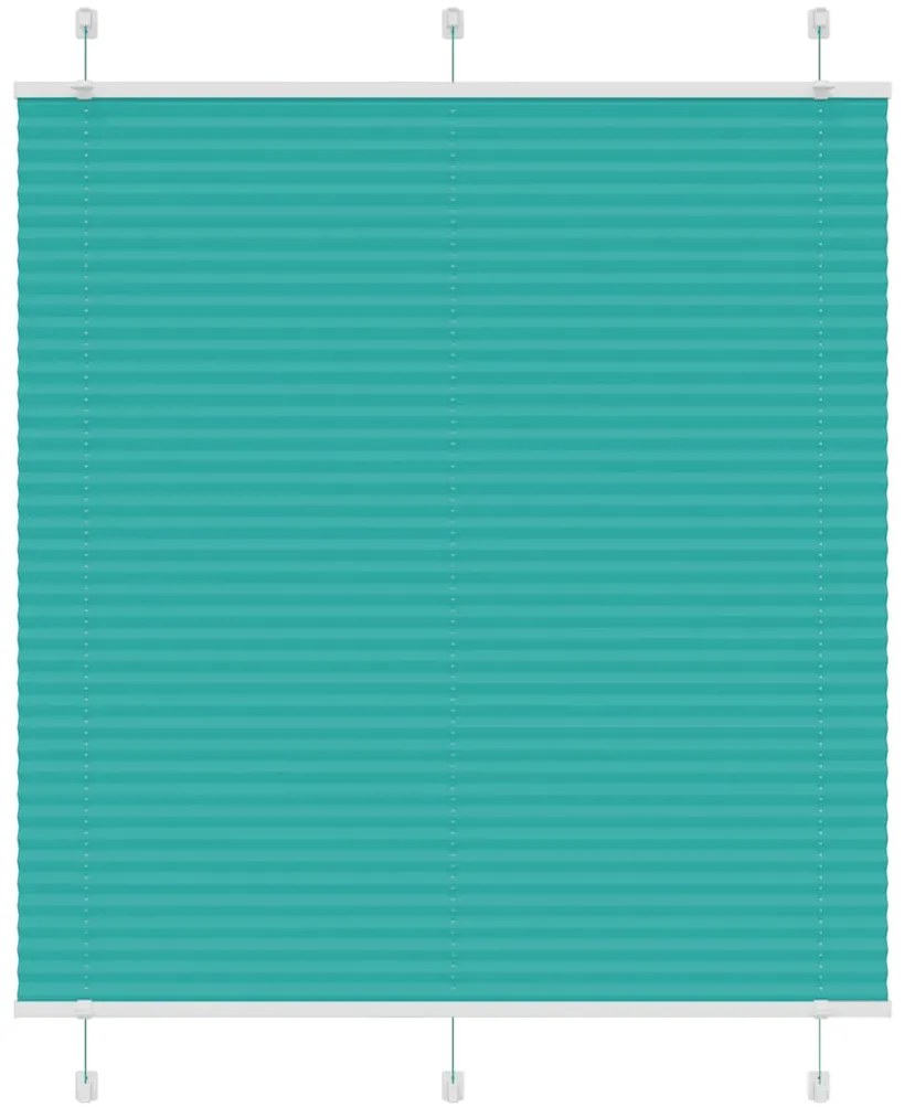 vidaXL Πλισέ περσίδα Petrol Green 120x150 cm Πλάτος υφάσματος 119,4 cm