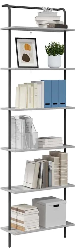 vidaXL Ράφι Βιβλίων Γκρι sonoma 60 x 24 x 203 εκ Επεξεργασμένο ξύλο