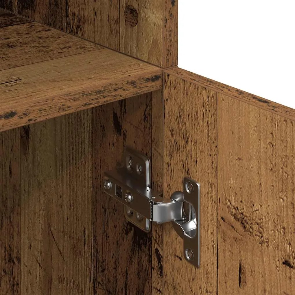 Ντουλάπι Κουζίνας Όψη Παλαιού Ξύλου 57x41,5x131,5εκ. Επεξ. Ξύλο - Καφέ