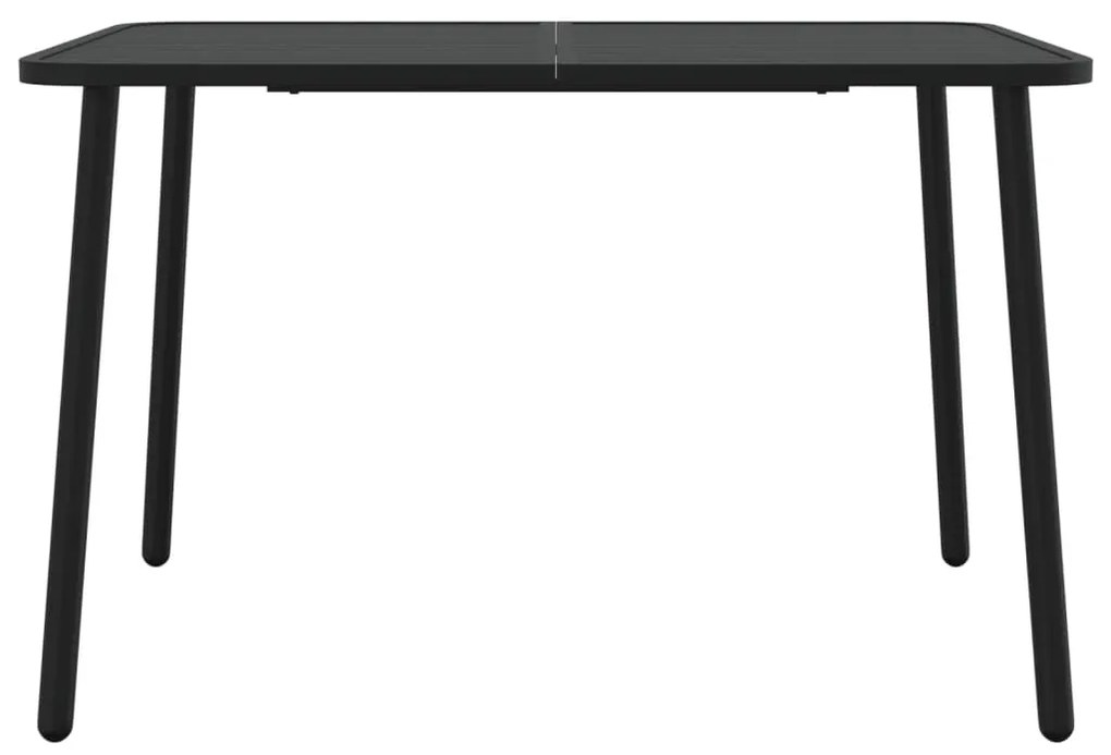 vidaXL Τραπέζι Κήπου Ανθρακί 110x80x71 εκ. Ατσάλινο