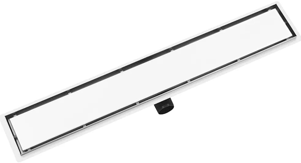 vidaXL Σιφόνι Ντουζιέρας με Κάλυμμα 2 σε 1 83x14 εκ. Ανοξείδωτο Ατσάλι