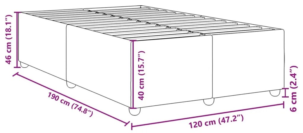 ΠΛΑΙΣΙΟ ΚΡΕΒΑΤΙΟΥ ΚΡΕΜ 120X190 ΕΚ. ΥΦΑΣΜΑΤΙΝΟ 3284720