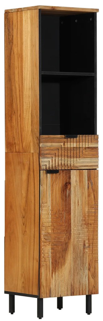 vidaXL Ντουλάπα Μπάνιου 38x33x160 εκ. Μασίφ Ξύλο Ακακίας