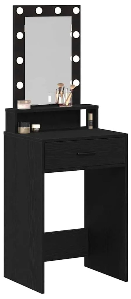 vidaXL Τραπέζι περιποίησης Μαύρο 50 x 41 x 140 εκ. Επεξεργασμένο ξύλο