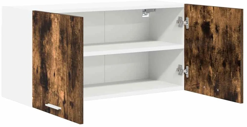 vidaXL Κρεμαστό ντουλάπι με αποθήκευση Καπνιστό Δρύς 80 x 31 x 40 εκ