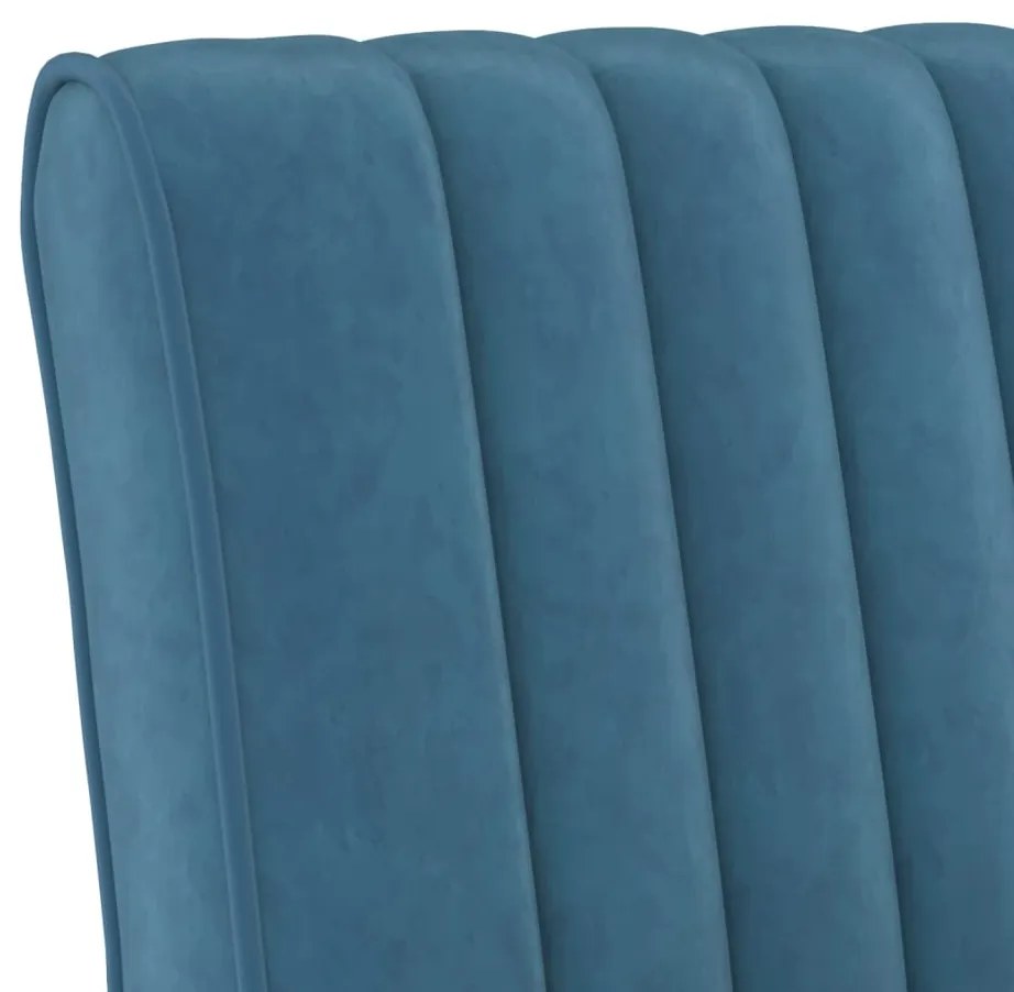 vidaXL Πολυθρόνα Μπλε Βελούδινη