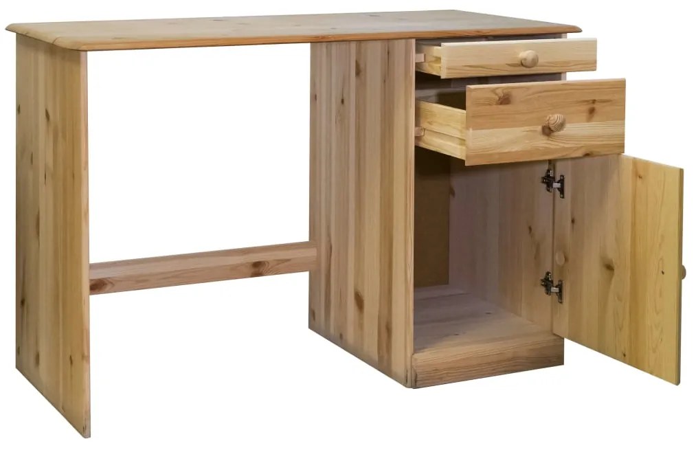 vidaXL Γραφείο με Συρτάρια 110 x 50 x 74 εκ. Μασίφ Ξύλο Πεύκου