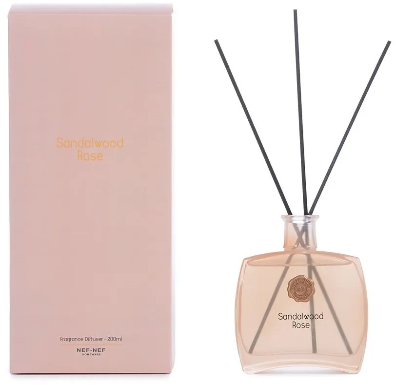 Αρωματικό Χώρου Με Στικς Sandalwood Rose 200ml Rose Nef-Nef Homeware