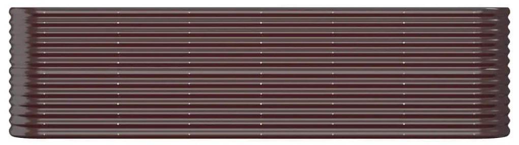 vidaXL Ζαρντινιέρα Καφέ 260x40x68 εκ. Γαλβανισμένος χάλυβας