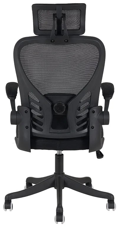 A6225 ΜΑΥΡO MESH ΠΟΛΥΘΡΟΝΑ ΓΡΑΦΕΙΟΥ 64X61X49-124/58-132εκ.