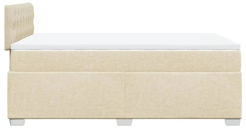 ΚΡΕΒΑΤΙ BOXSPRING ΜΕ ΣΤΡΩΜΑ ΚΡΕΜ 120X190 ΕΚ. ΥΦΑΣΜΑΤΙΝΟ 3285839