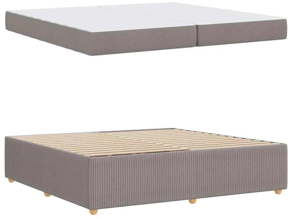vidaXL Σκελετός κρεβατιού με στρώμα Taupe 200 x 200 cm ύφασμα