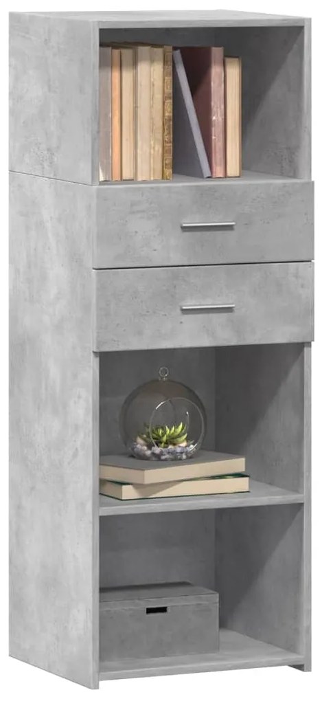 vidaXL Ντουλάπι Γκρι Σκυρ. 45x42,5x124 εκ. από Επεξεργασμένο Ξύλο