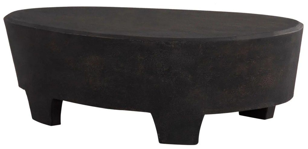 Τραπεζάκι σαλονιού σειρά SANTORINI C18066 Οβάλ MDF σε Μαύρο χρώμα 100x60x33Υεκ. 100x60x33 εκ.