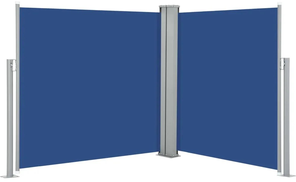 vidaXL Σκίαστρο Πλαϊνό Συρόμενο Μπλε 120 x 600 εκ.