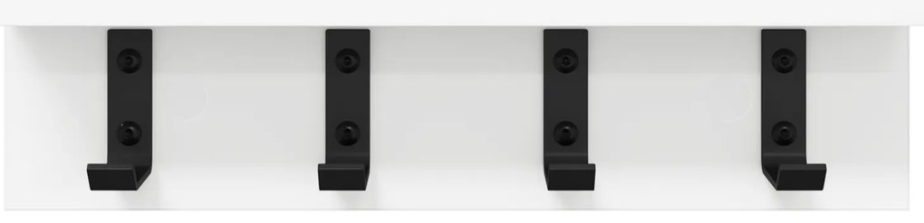 vidaXL Τοίχου Κρεμάστρα Λευκό 40 x 10.5 x 10.5 εκ Επεξεργασμένο ξύλο