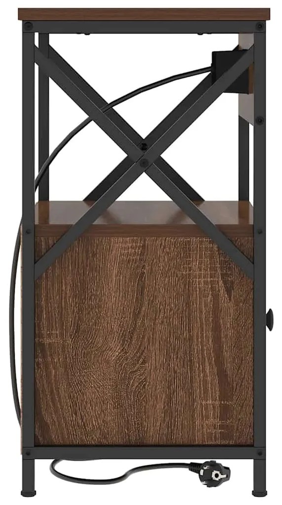 vidaXL Κομοδίνο Καφέ δρυς 40 x 31 x 60 εκ. Επεξεργασμένο ξύλο