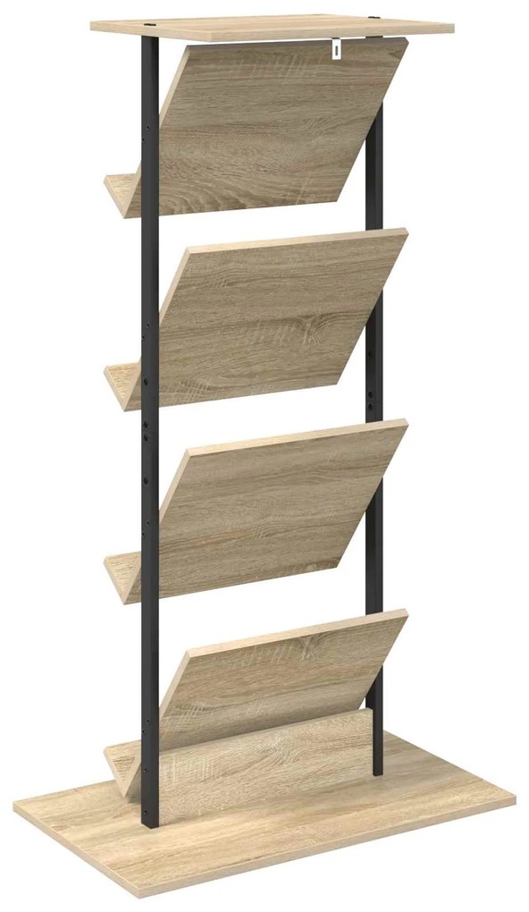 vidaXL Ράφι Περιοδικών με ράφι Δρύς Sonoma 68 x 40 x 123.5 εκ.