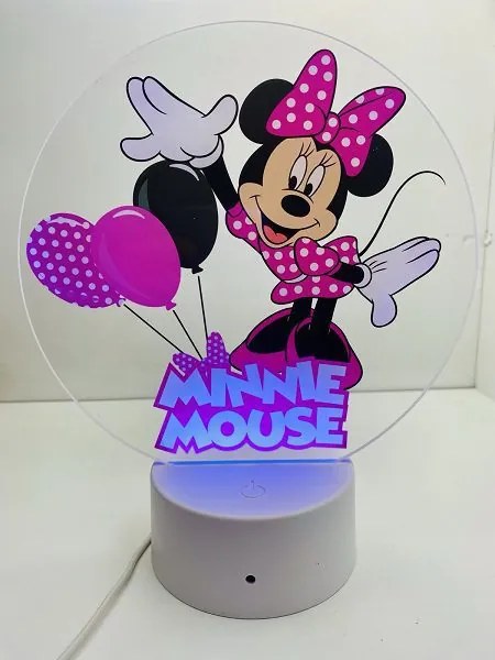 Φωτιστικό 3D Led Plexiglass Minnie