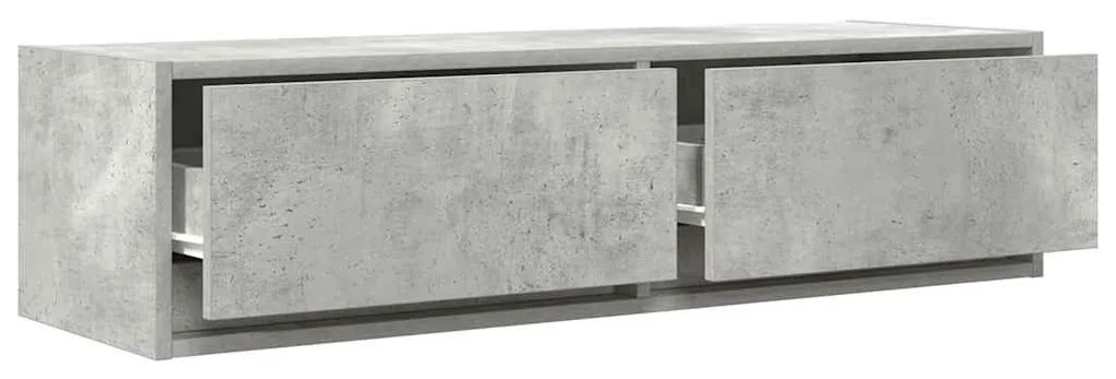 vidaXL Κομμάτι Τηλεόρασης Γκρι Σκυρόδεμα 100x31x25,5 εκ Επεξεργασμένο Ξύλο