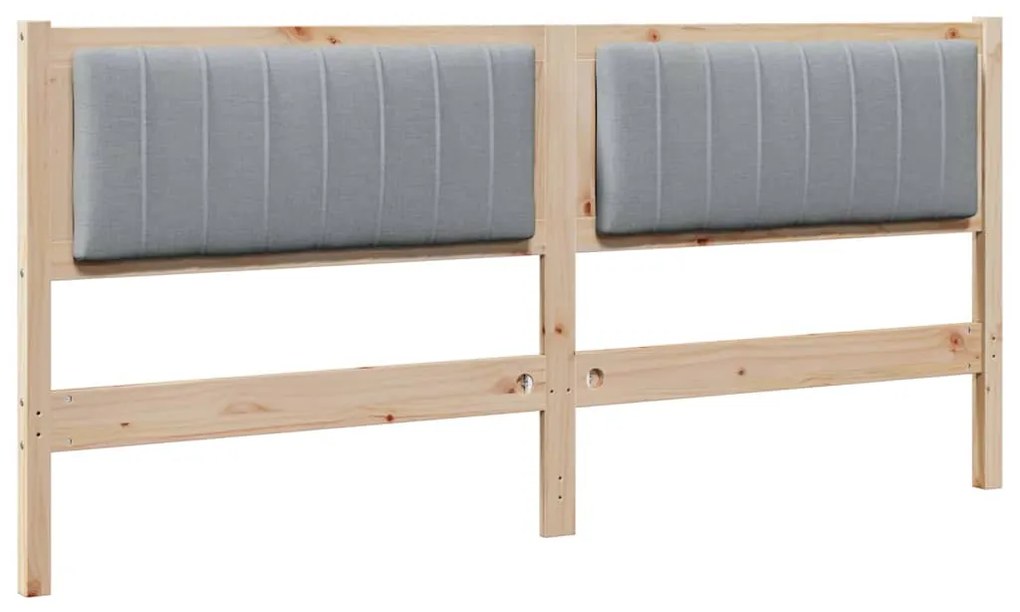 vidaXL Ταπετσαρισμένο κεφαλάρι Καφέ 180 cm Στερεά ξυλεία πεύκου