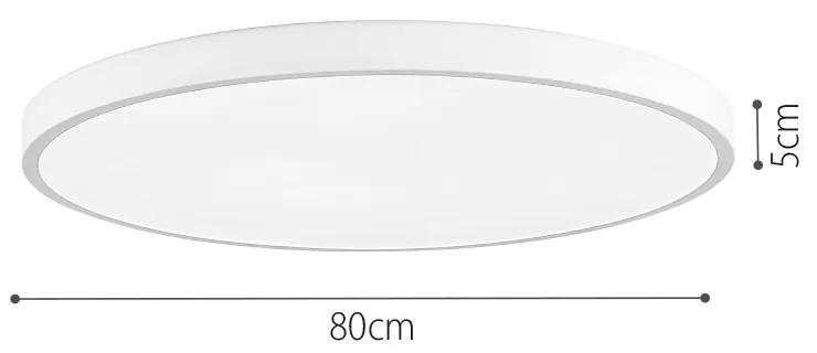 Πλαφονιέρα οροφής LED 150W 3CCT (by switch on base) από γκρί μέταλλο και ακρυλικό D:80cm (42035-A-Gray) - Μέταλλο - 42035-A-Gray