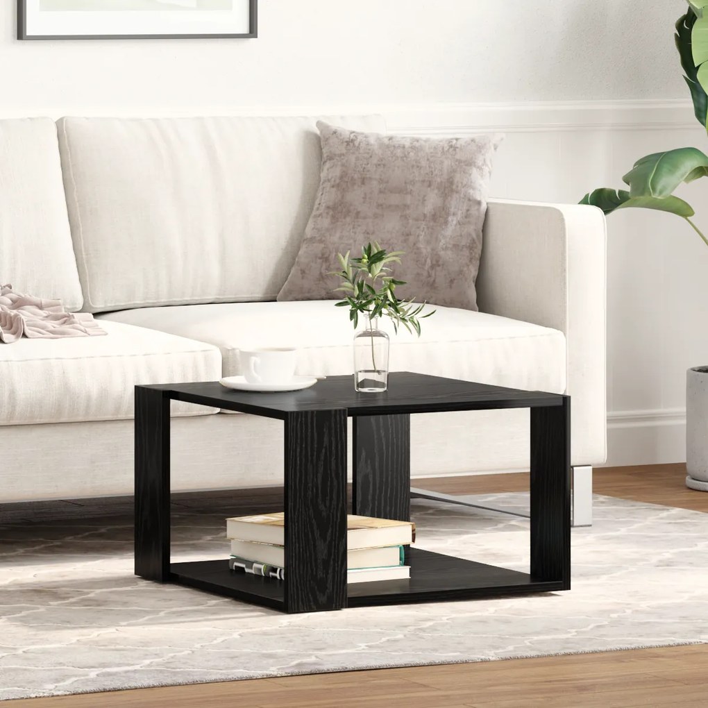 vidaXL Τραπεζάκι Καφέ Μαύρου Δρυός 51,5x51,5x30 εκ. Ξύλο