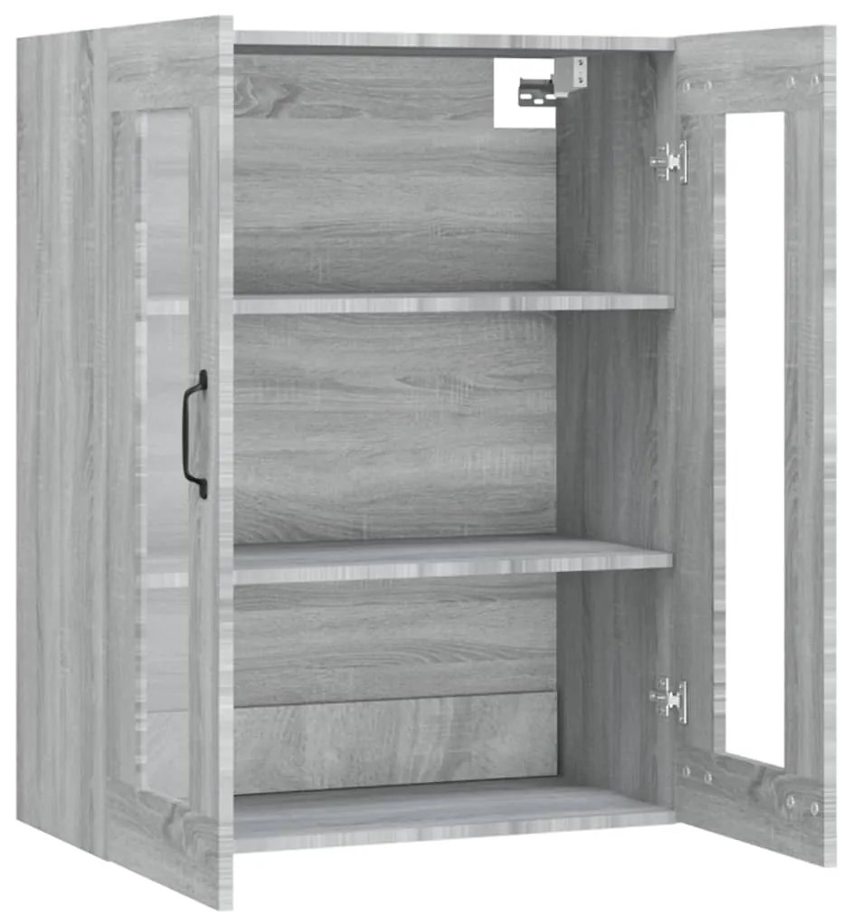 vidaXL Ντουλάπι Τοίχου Κρεμαστό Γκρι sonoma 69,5x34x90 εκ.